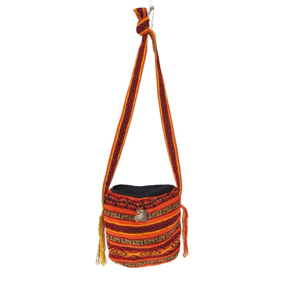 Rukuray Hippie Hobo‎ Bag Boho Crossbody Woven Festival Art To Wear Tribal Y2K